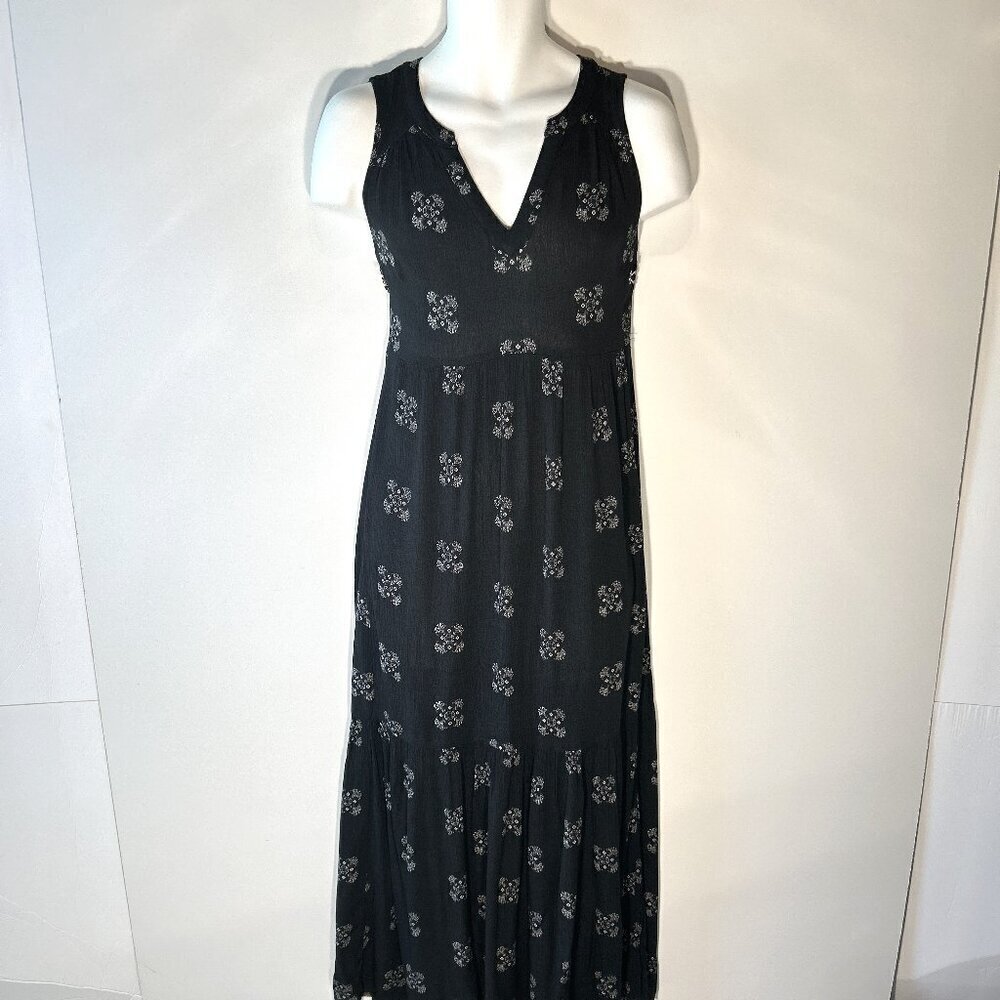 Universal Thread SZ M Maxi Navy & White 90's Boho Vacation Comfy Retro